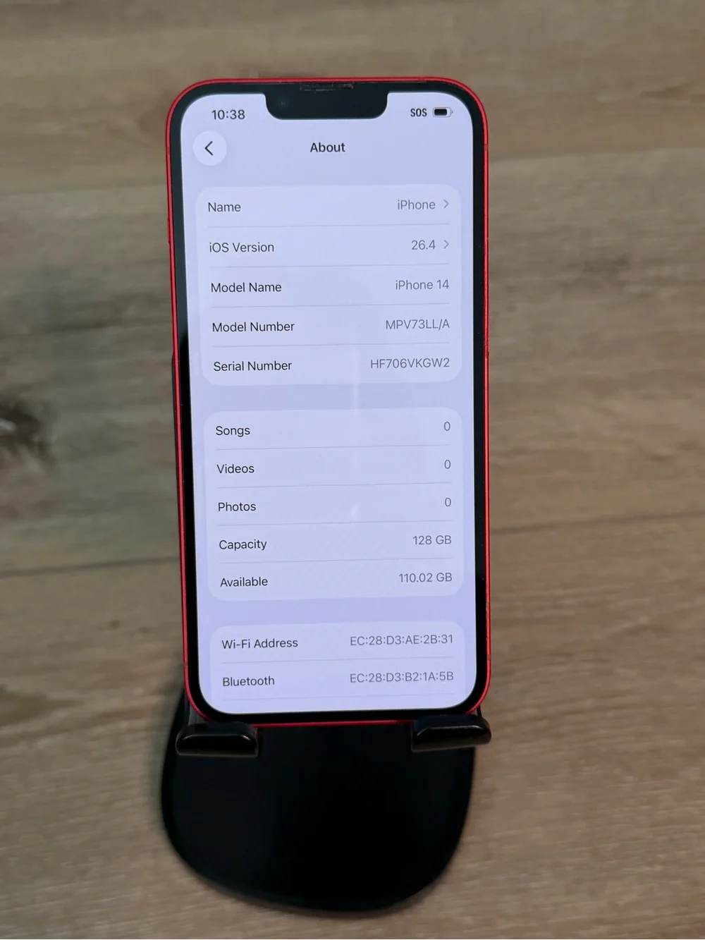 Apple iPhone 14 (Red) with Dual Rear Cameras